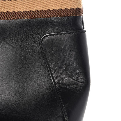Gucci Calfskin Web Tote Black 12 of 15