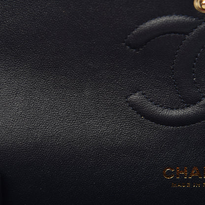 Chanel Lambskin Quilted Medium Double Flap Navy 10 of 19