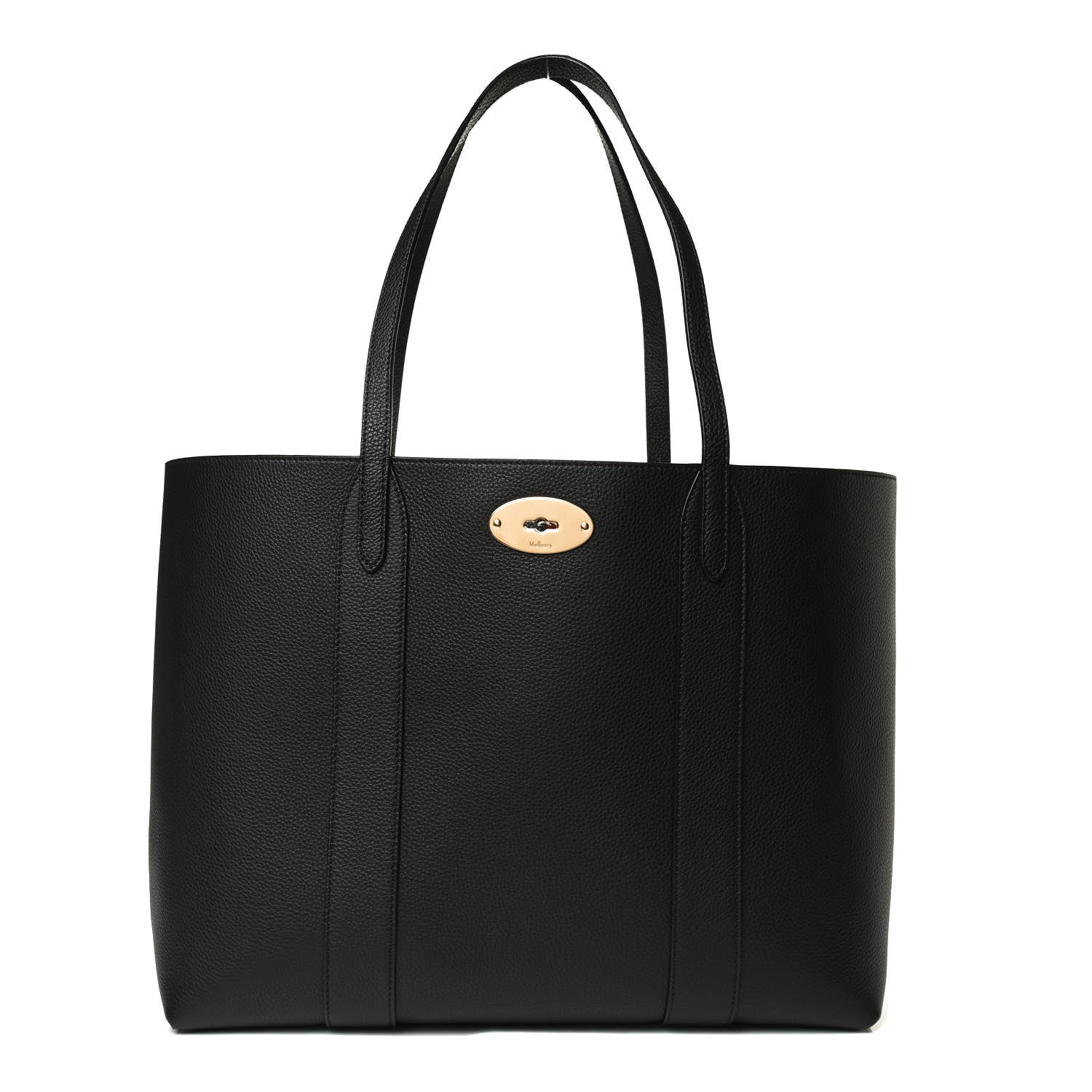 Mulberry Small Classic Grain Bayswater Tote Black 1 of 15