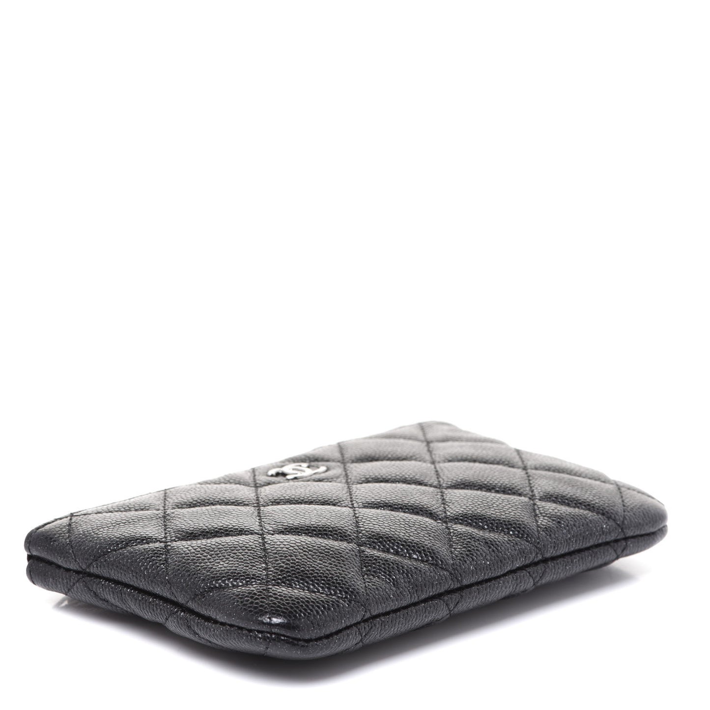Caviar Quilted Small Cosmetic Case Black