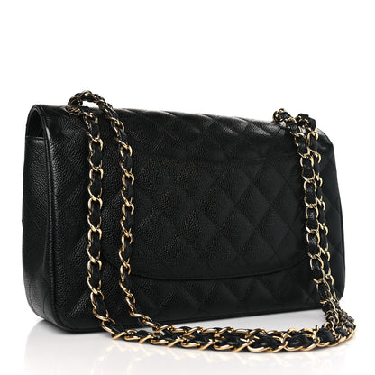 Chanel Caviar Quilted Jumbo Double Flap Black 3 of 8