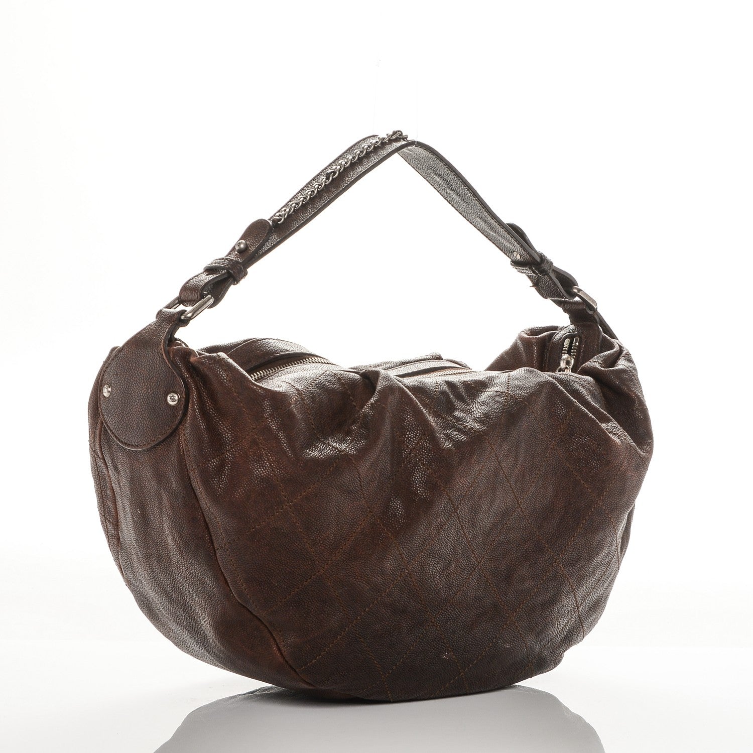 Chanel Caviar Outdoor Ligne Large Hobo Brown 3 of 11
