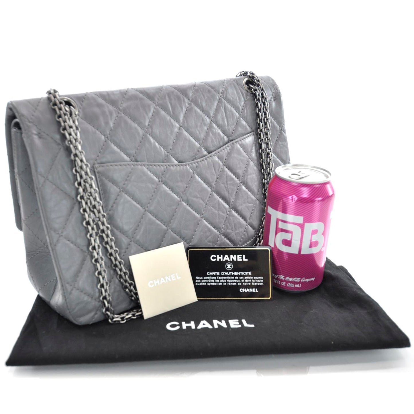 Aged Calfskin 2.55 Reissue 227 Flap Grey