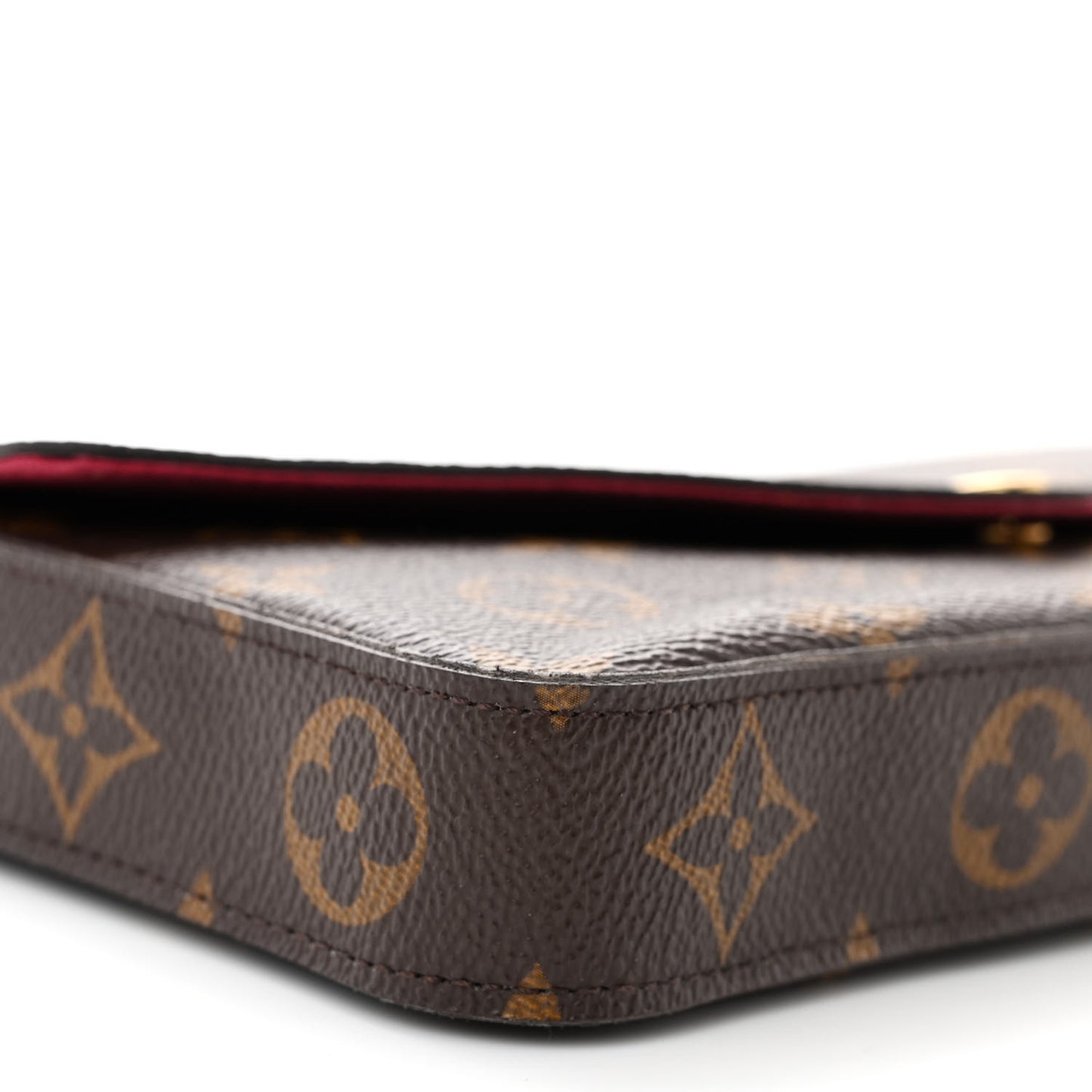 Monogram Pochette Felicie Chain Wallet Fuchsia