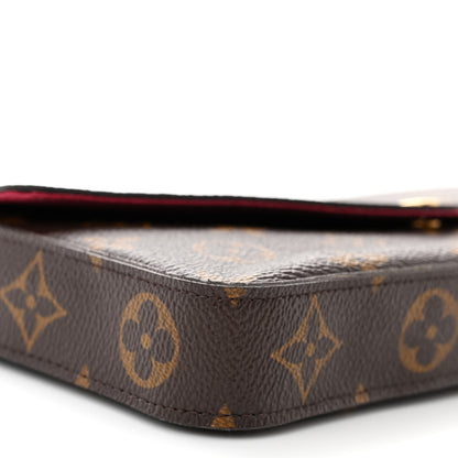 Louis Vuitton Monogram Pochette Felicie Chain Wallet Fuchsia 9 of 11