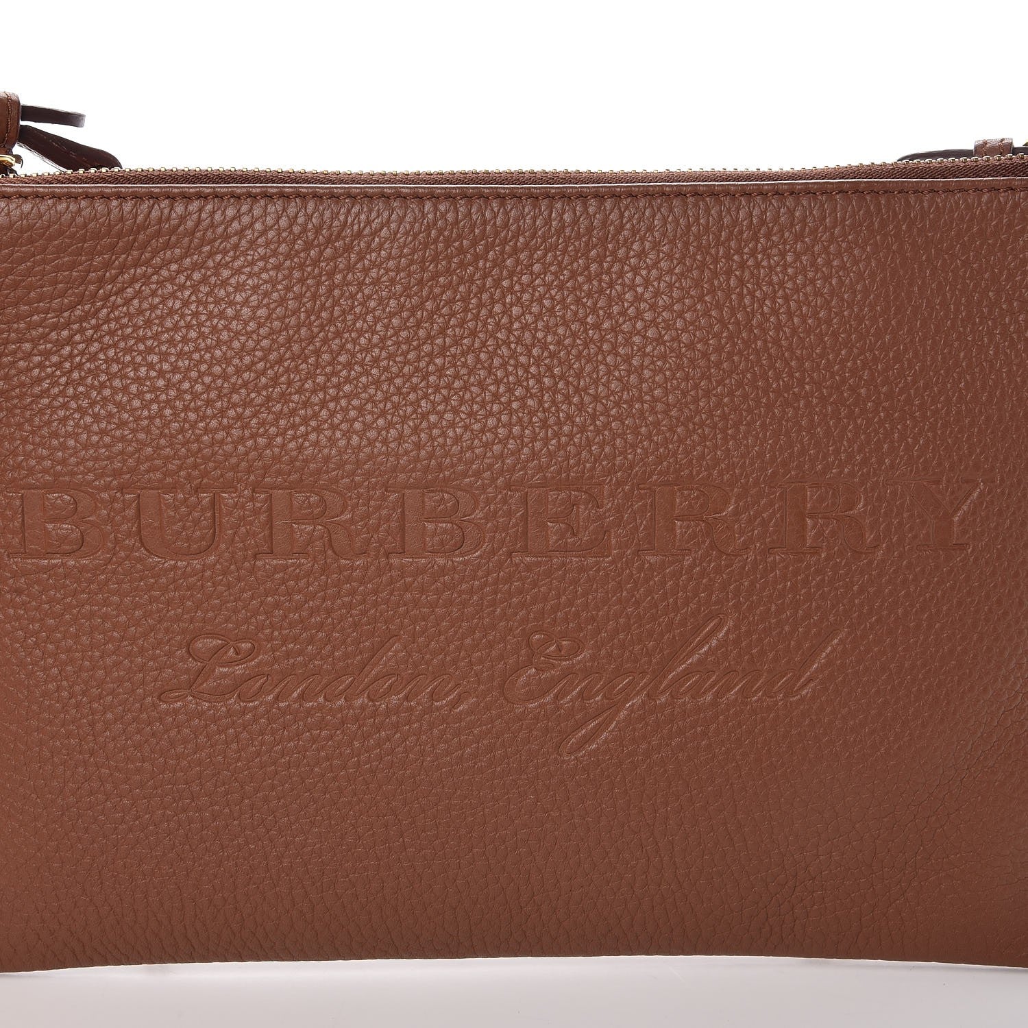 Burberry Soft Grain Hampshire Clutch Bag Brown 9 of 9