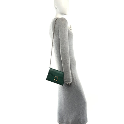 Gucci Calfskin Mini Dionysus Chain Wallet Emerald 2 of 10