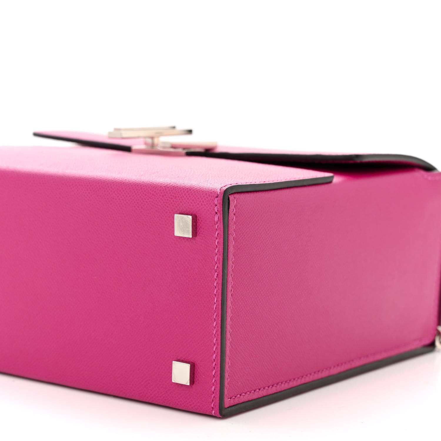 Hermes Madame Calfskin Cinhetic Boxy Top Handle Bag Rose Pourpre 9 of 10