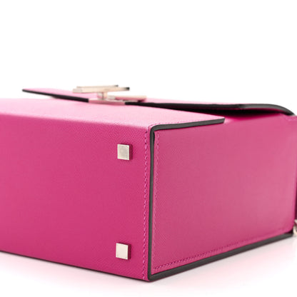 Hermes Madame Calfskin Cinhetic Boxy Top Handle Bag Rose Pourpre 9 of 10