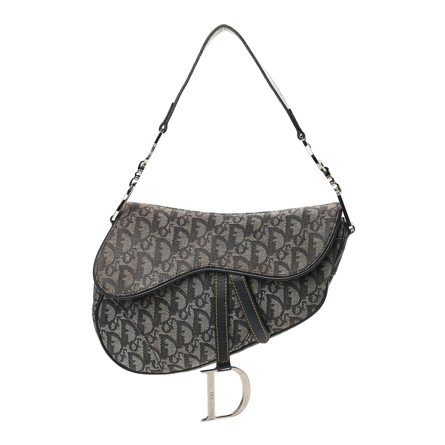 Christian Dior Monogram Saddle Bag Blue 1 of 9
