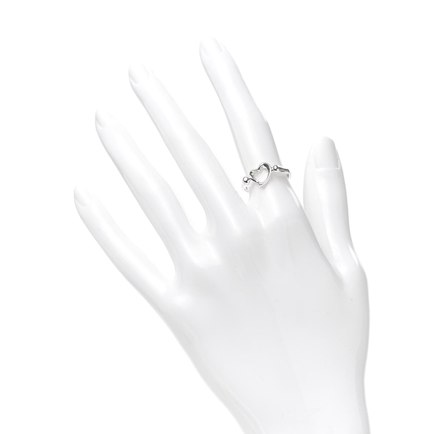 Sterling Silver Elsa Peretti Open Heart Ring 49 5