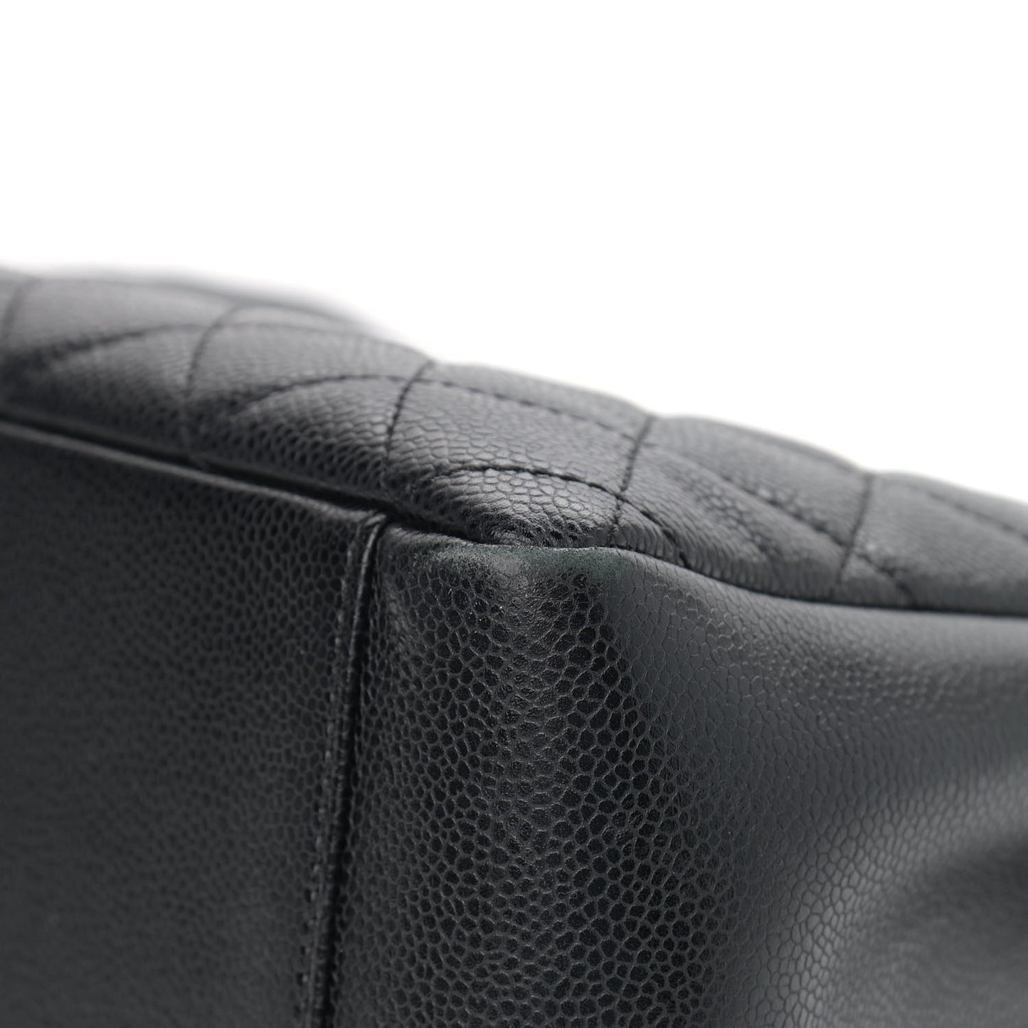 Caviar Quilted Grand Shopping Tote GST Black