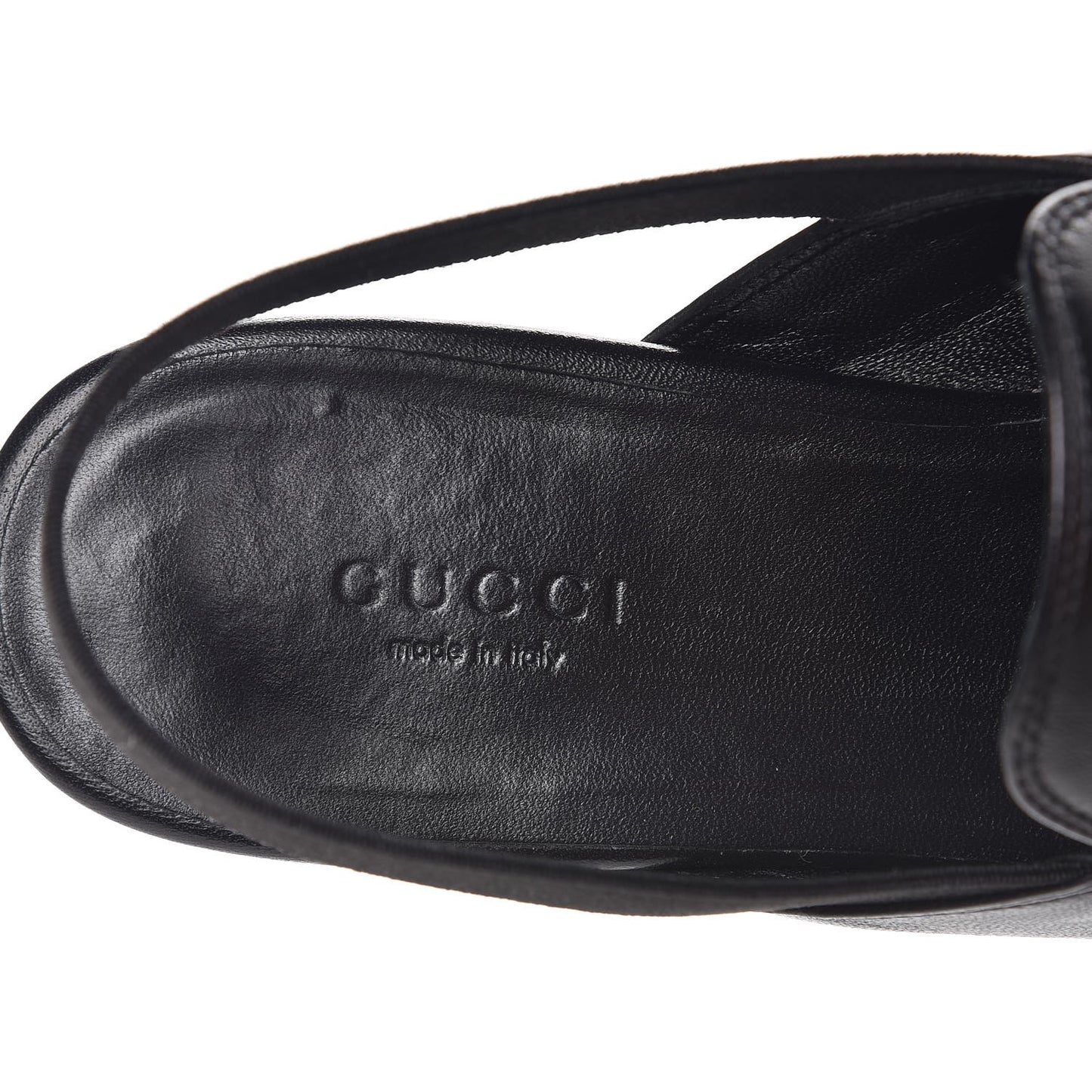 Nappa Womens Horsebit Slingback Slippers 38.5 Black