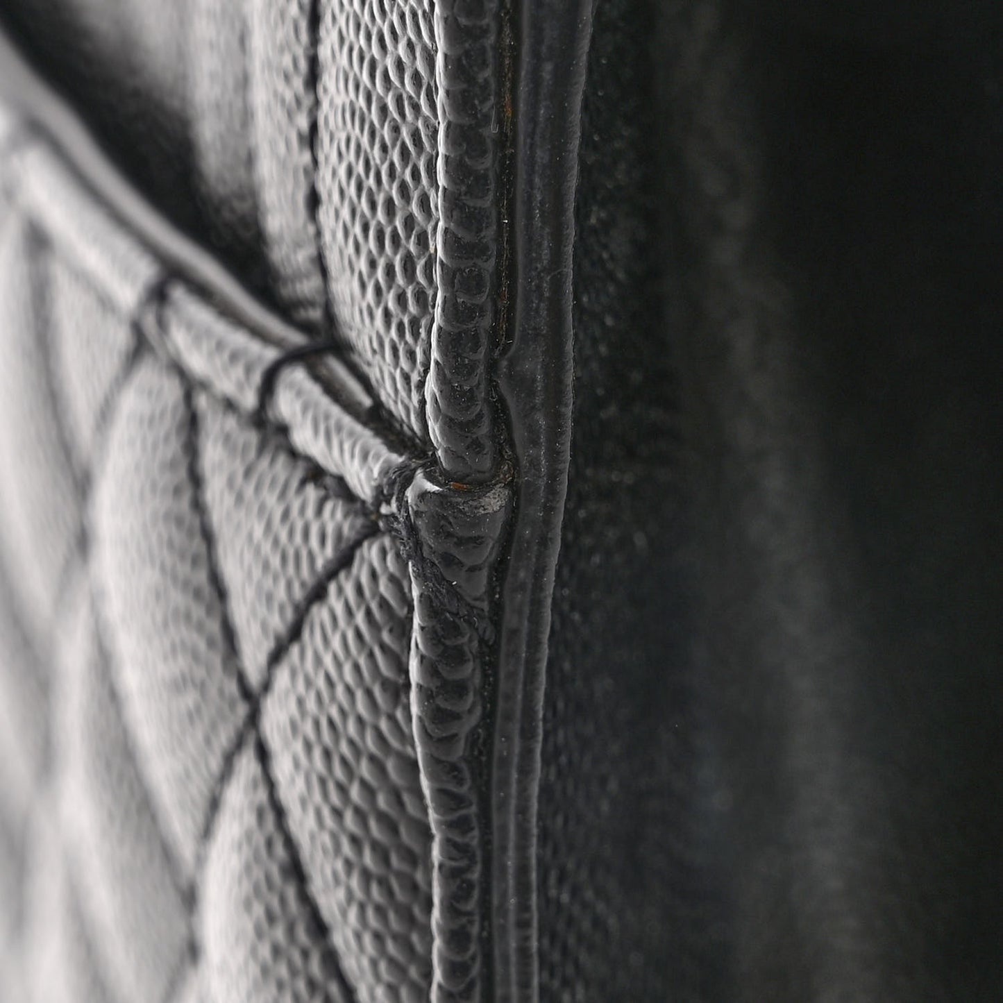 Grain De Poudre Textured Mixed Matelasse Triquilt Medium Monogram Satchel Black
