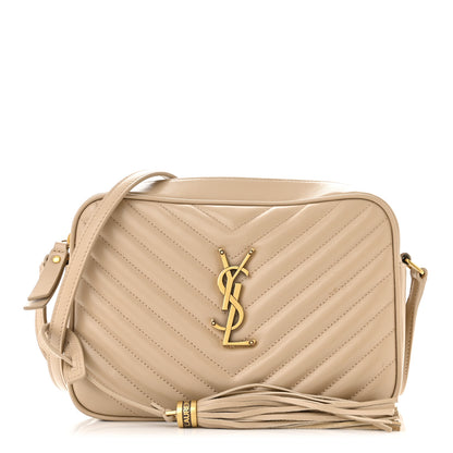 Saint Laurent Calfskin Matelasse Monogram Lou Camera Bag Dark Latte 1 of 14