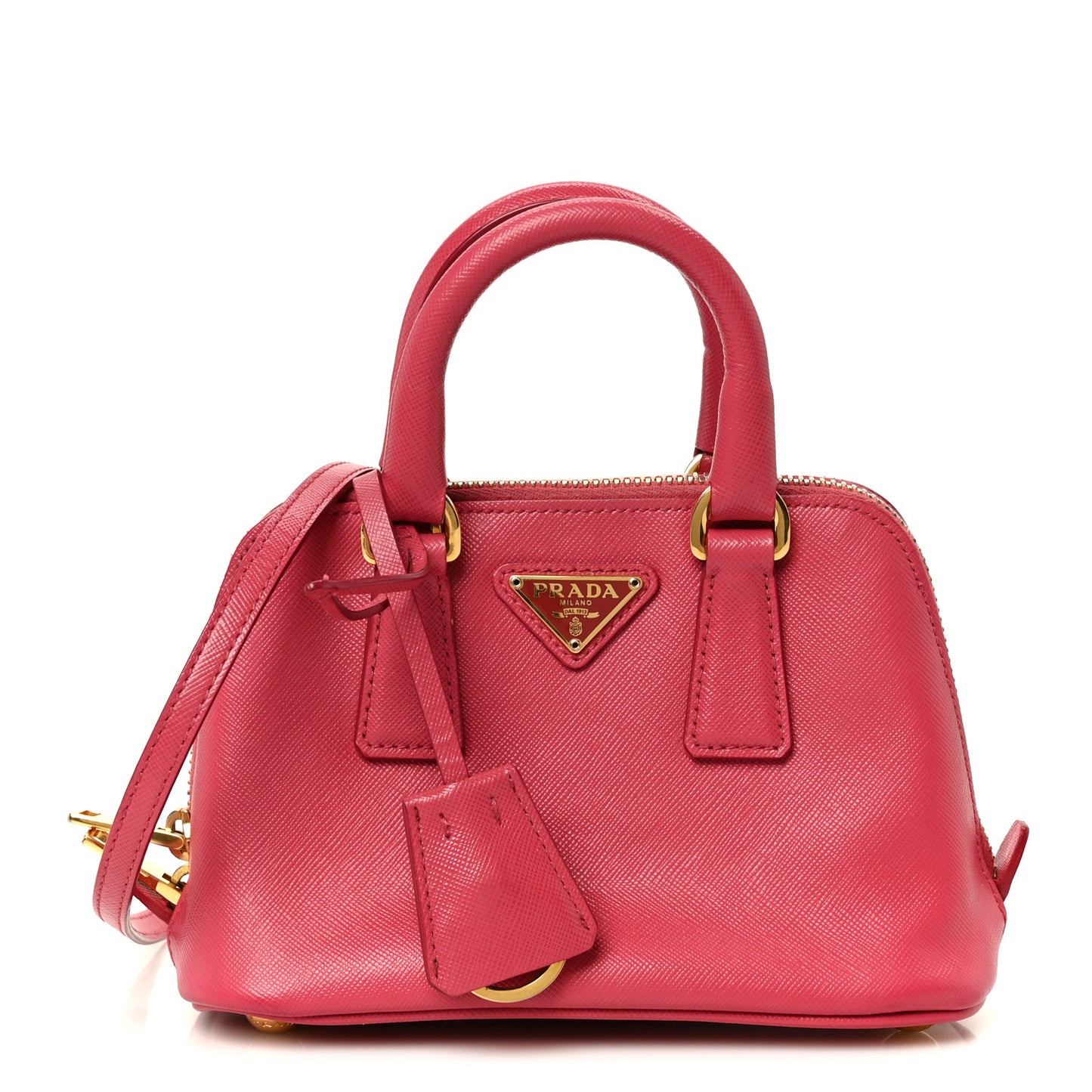 Saffiano Lux Mini Promenade Tote Fuxia