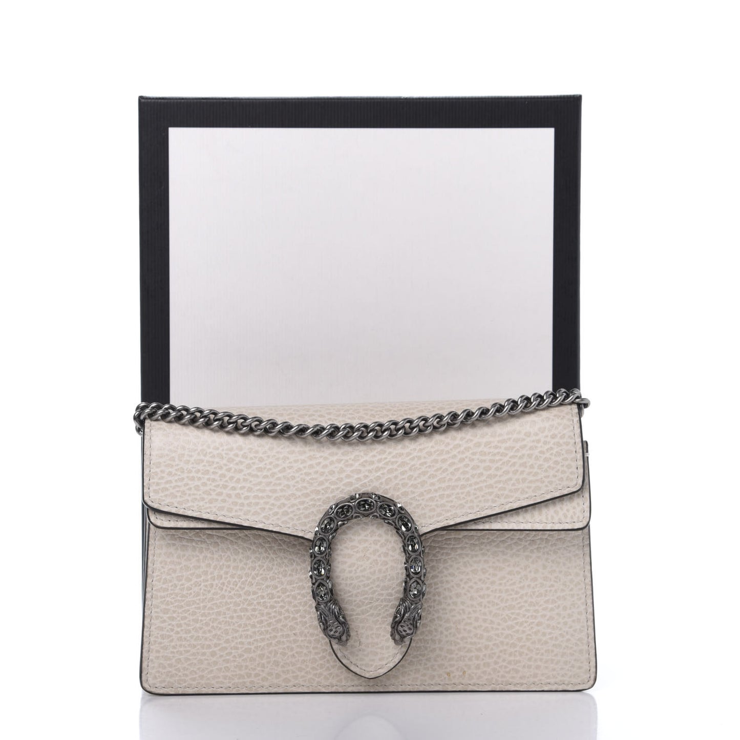 Dollar Calfskin Crystal Super Mini Dionysus Shoulder Bag Mystic White Black Diamond