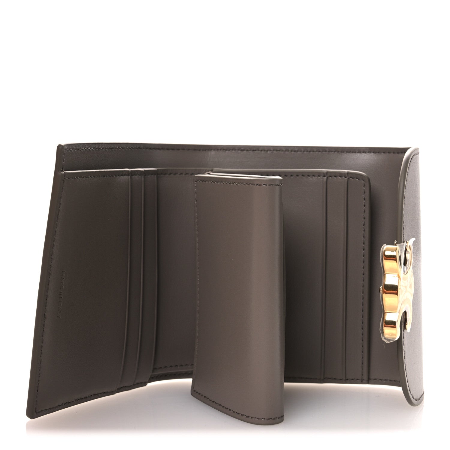 Celine Shiny Calfskin Small Triomphe Wallet Bronze 5 of 11