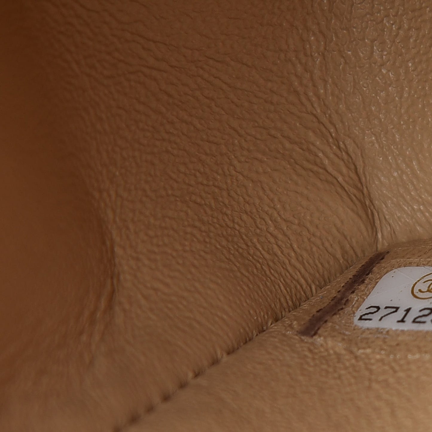 Lambskin Quilted Mini Rectangular Flap Beige
