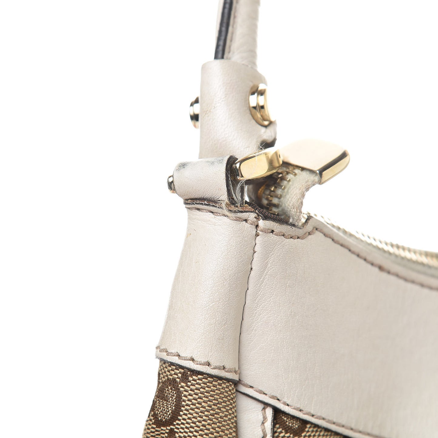 Monogram Large D Gold Hobo Off White