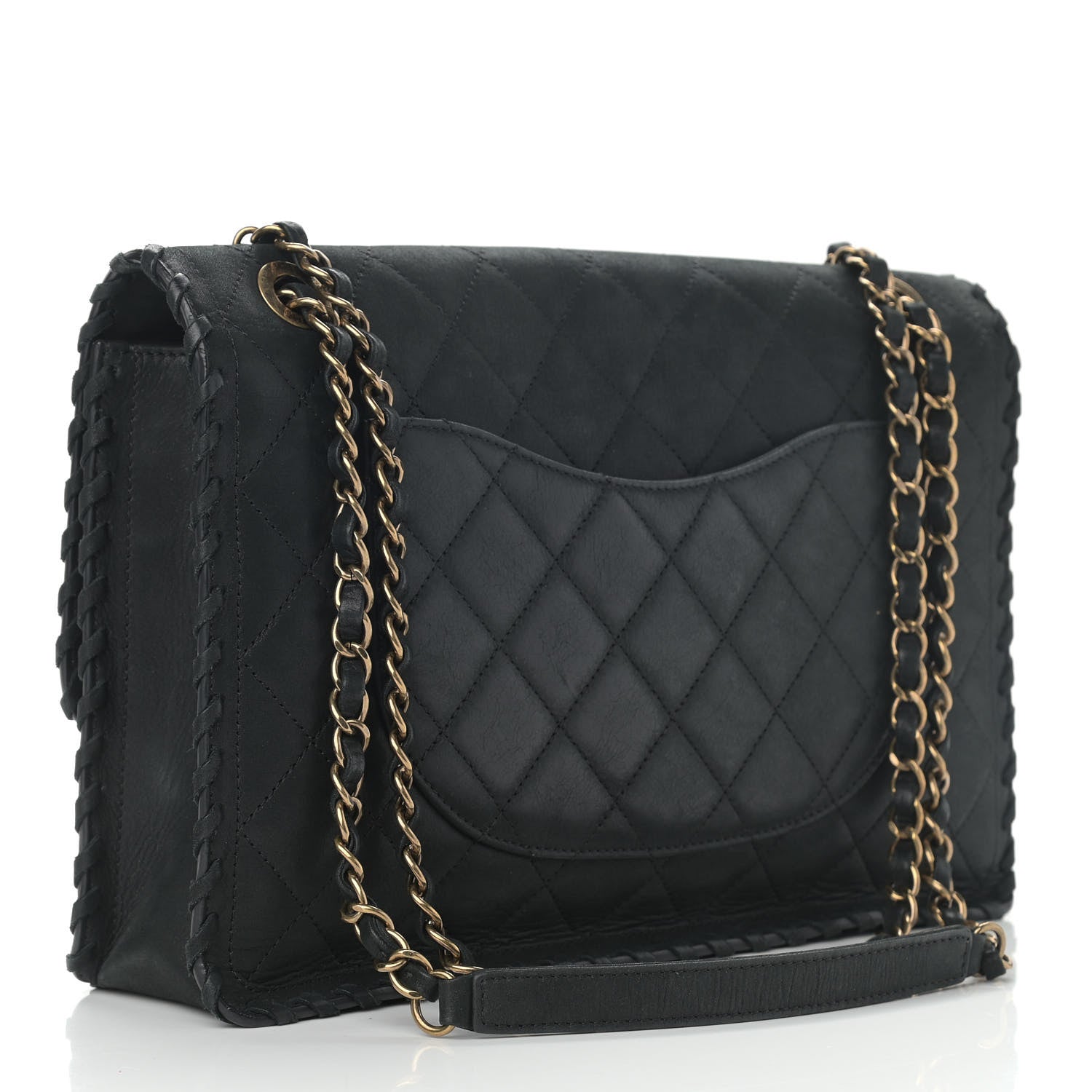 Chanel Iridescent Calfskin Jumbo Happy Stitch Flap Black 3 of 10