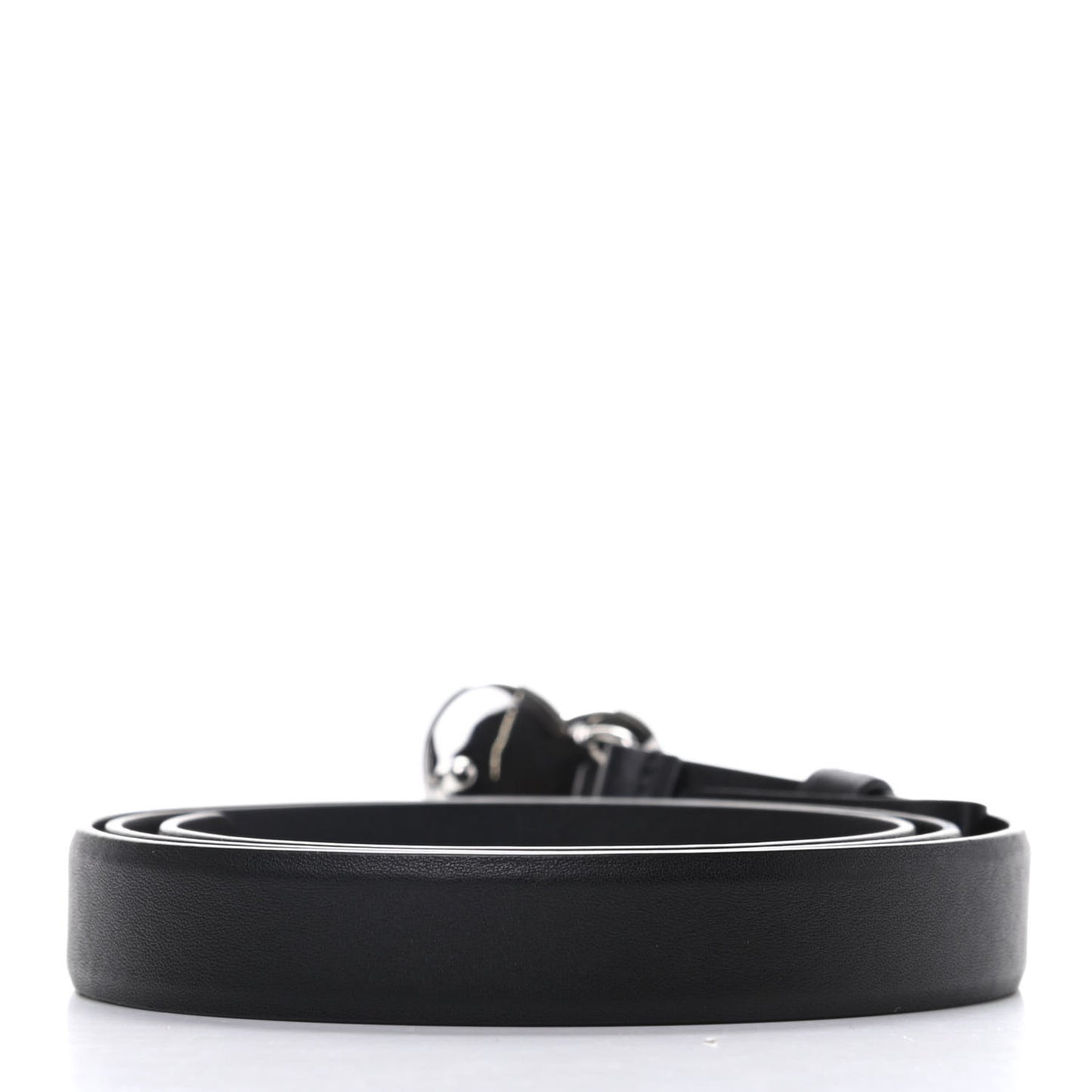 Calfskin Crystal Heart CC Belt 85 34 Black