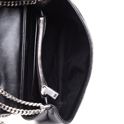 Saint Laurent Calfskin Y Quilted Monogram Small Loulou Chain Satchel Black 5 of 10