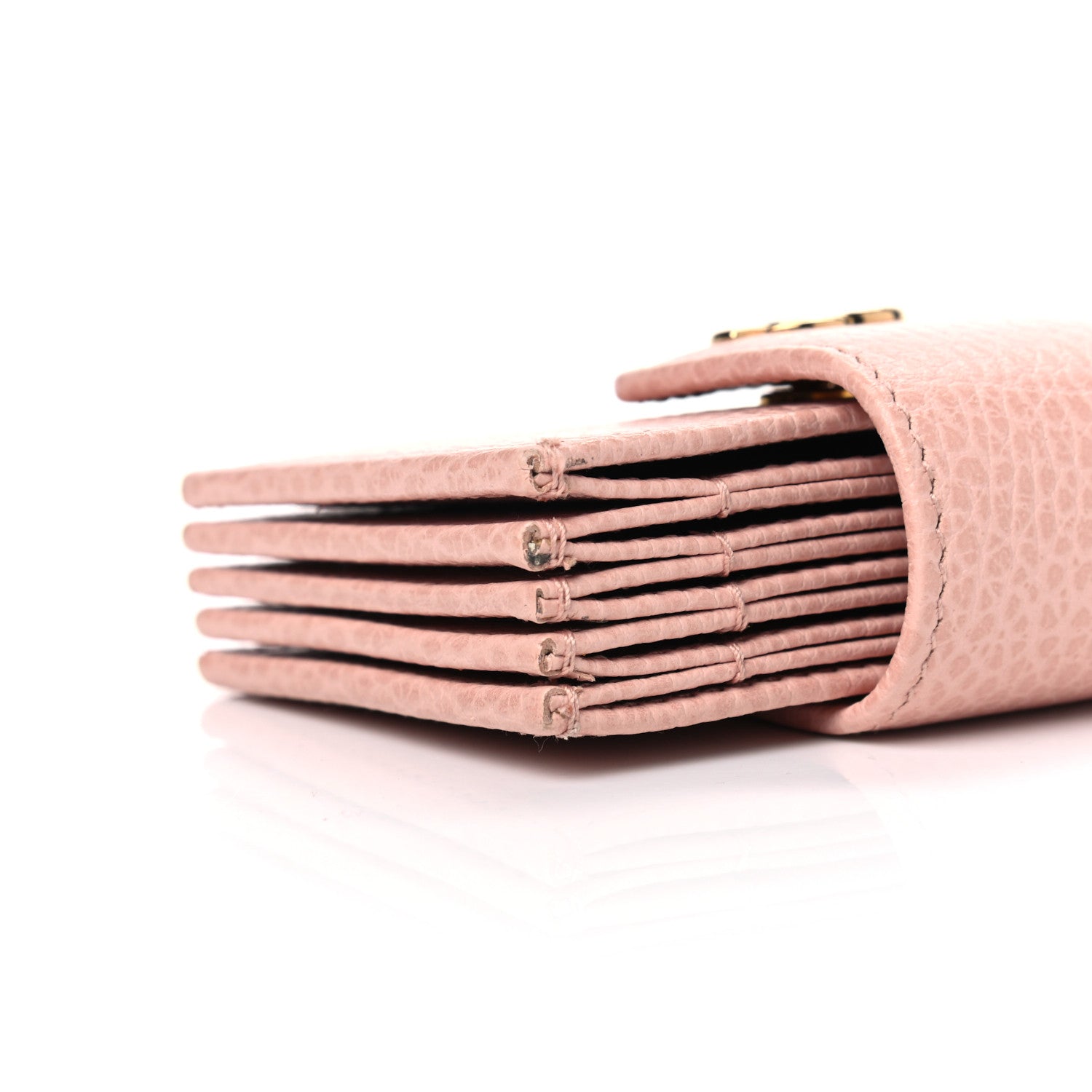 Gucci Dollar Calfskin GG Marmont Card Case Perfect Pink 7 of 8