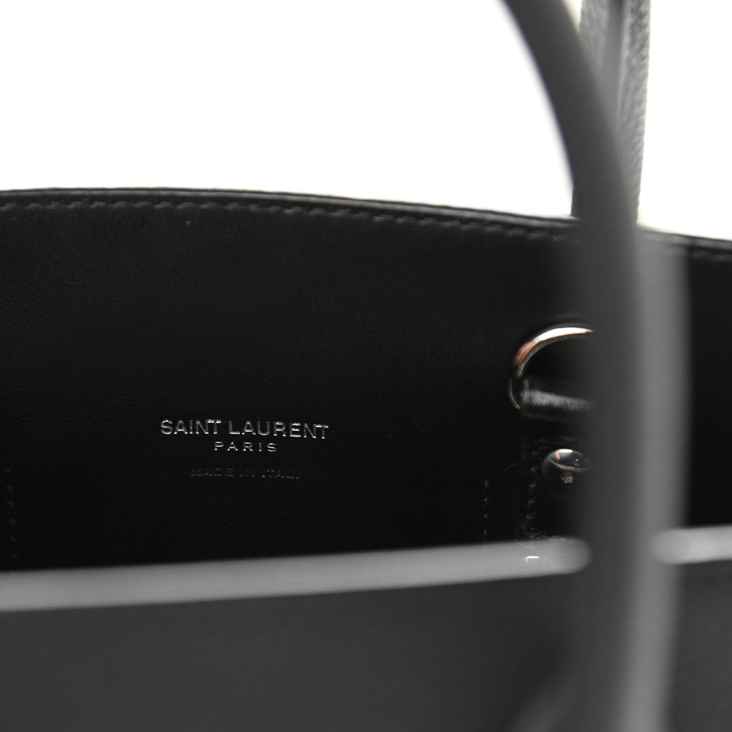 Grained Calfskin Baby Sac De Jour Black