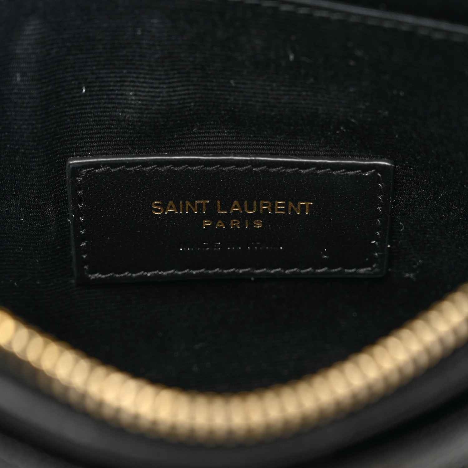 Saint Laurent Grain De Poudre Chevron Monogram Bill Pouch Black 6 of 8