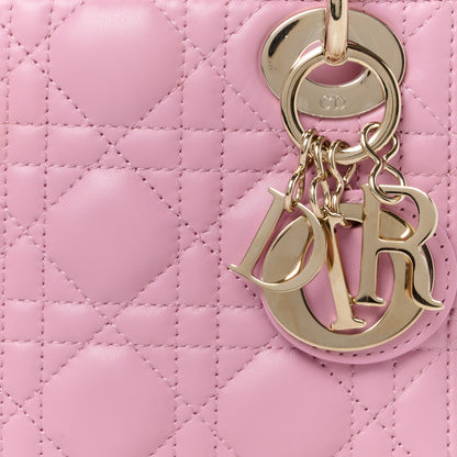 Christian Dior Lambskin Cannage Mini Lady Dior Light Pink 8 of 10