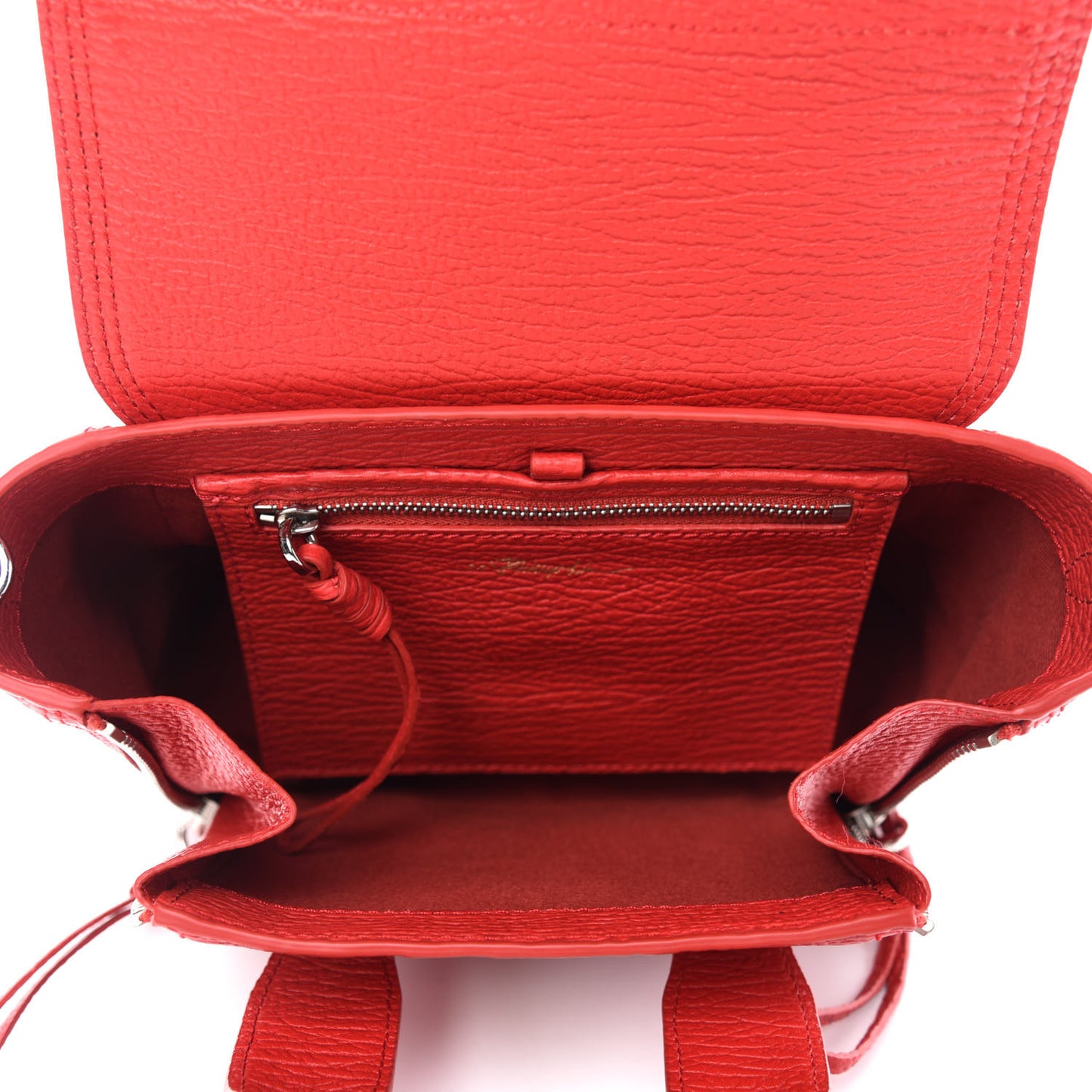 Textured Calfskin Mini Pashli Satchel Red