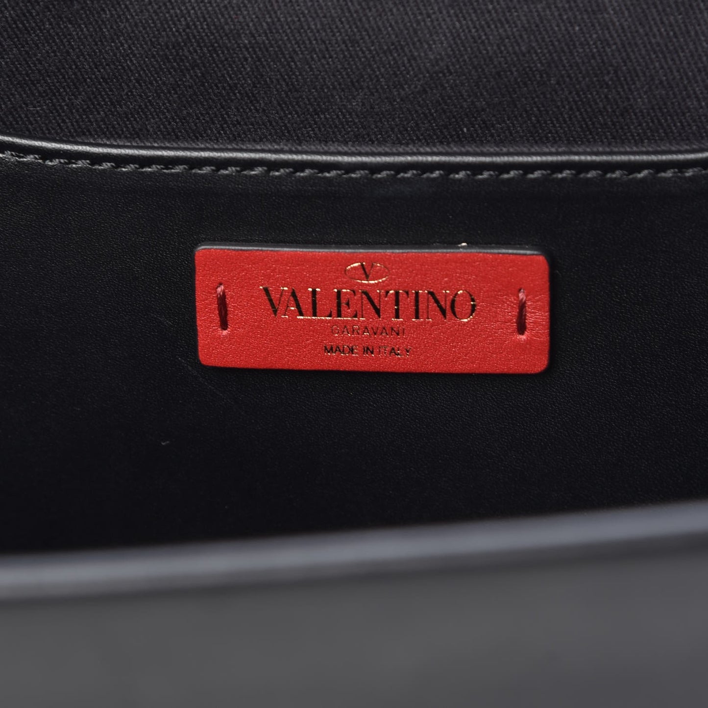 Printed Calfskin VLTN Tote Black