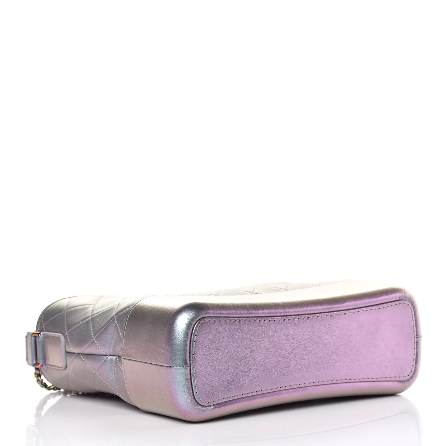 Iridescent Lambskin Calfskin Quilted Medium Gabrielle Hobo Light Purple