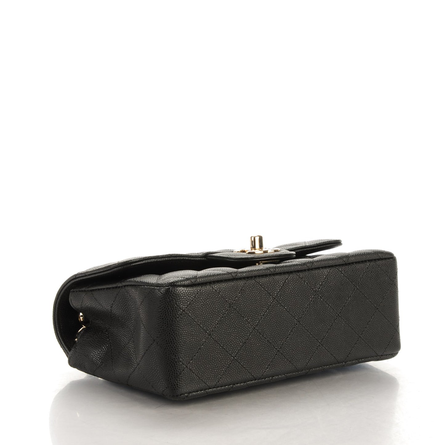 Caviar Quilted Mini Rectangular Flap Black