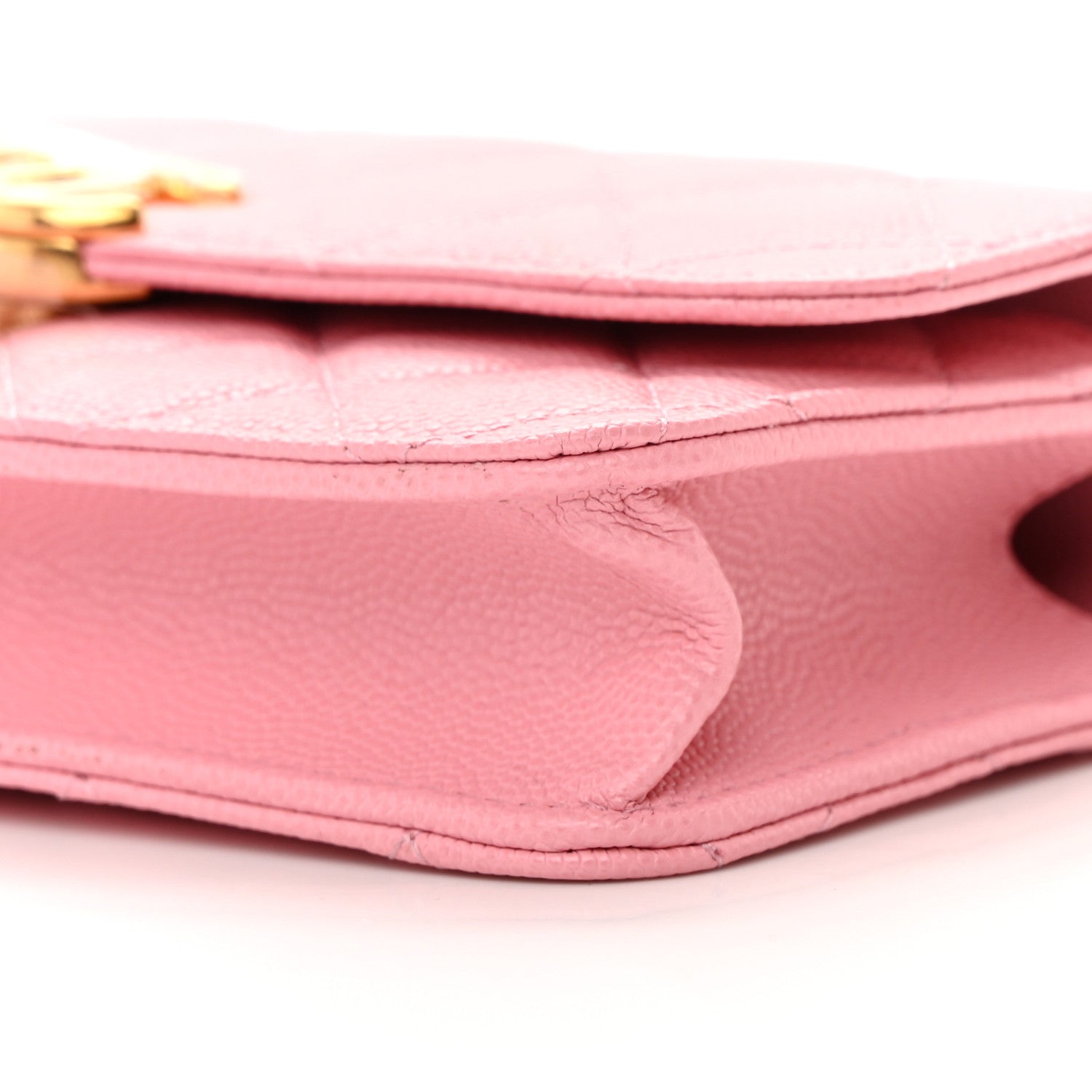 Chanel Caviar Quilted Flap Phone Holder With Chain Light Pink 11 of 14