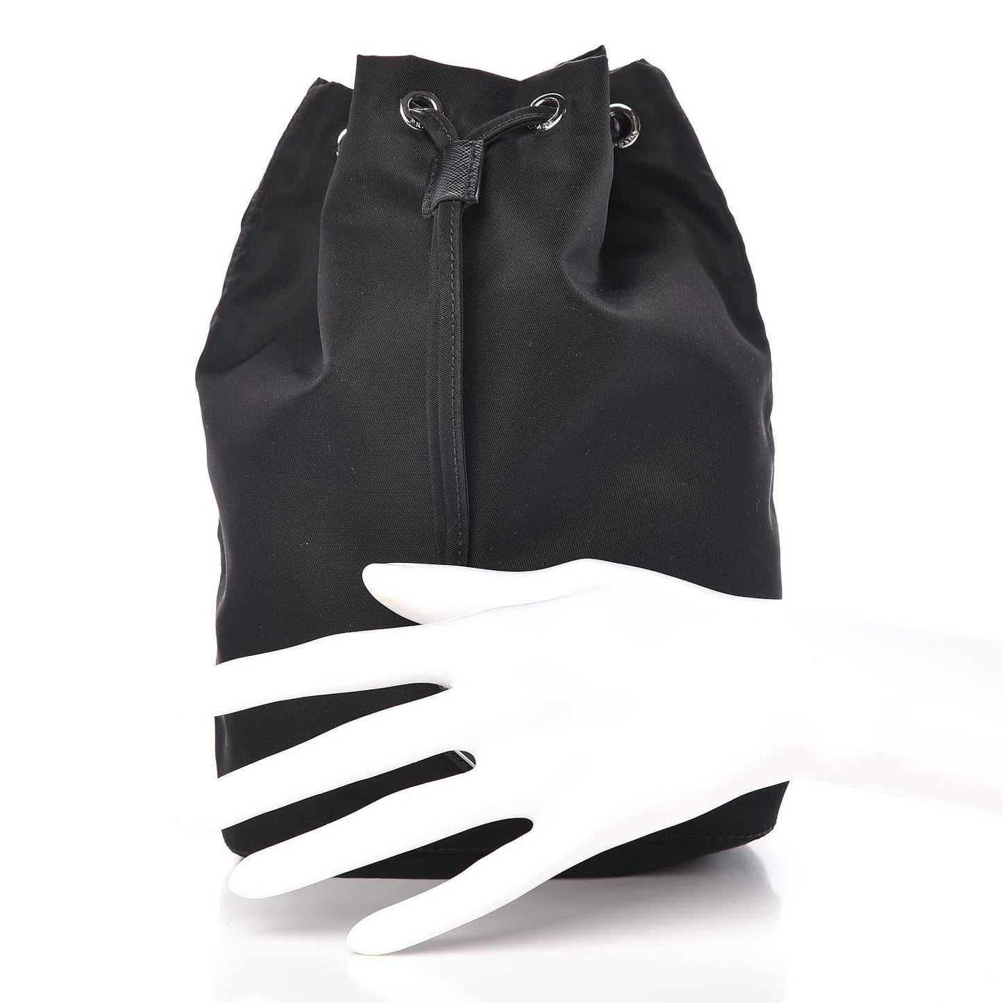 Nylon Vela Drawstring Pouch Black