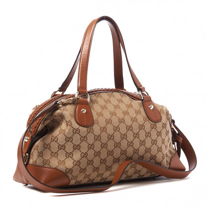 Gucci Monogram Small Brick Lane Boston Light Brown 2 of 9