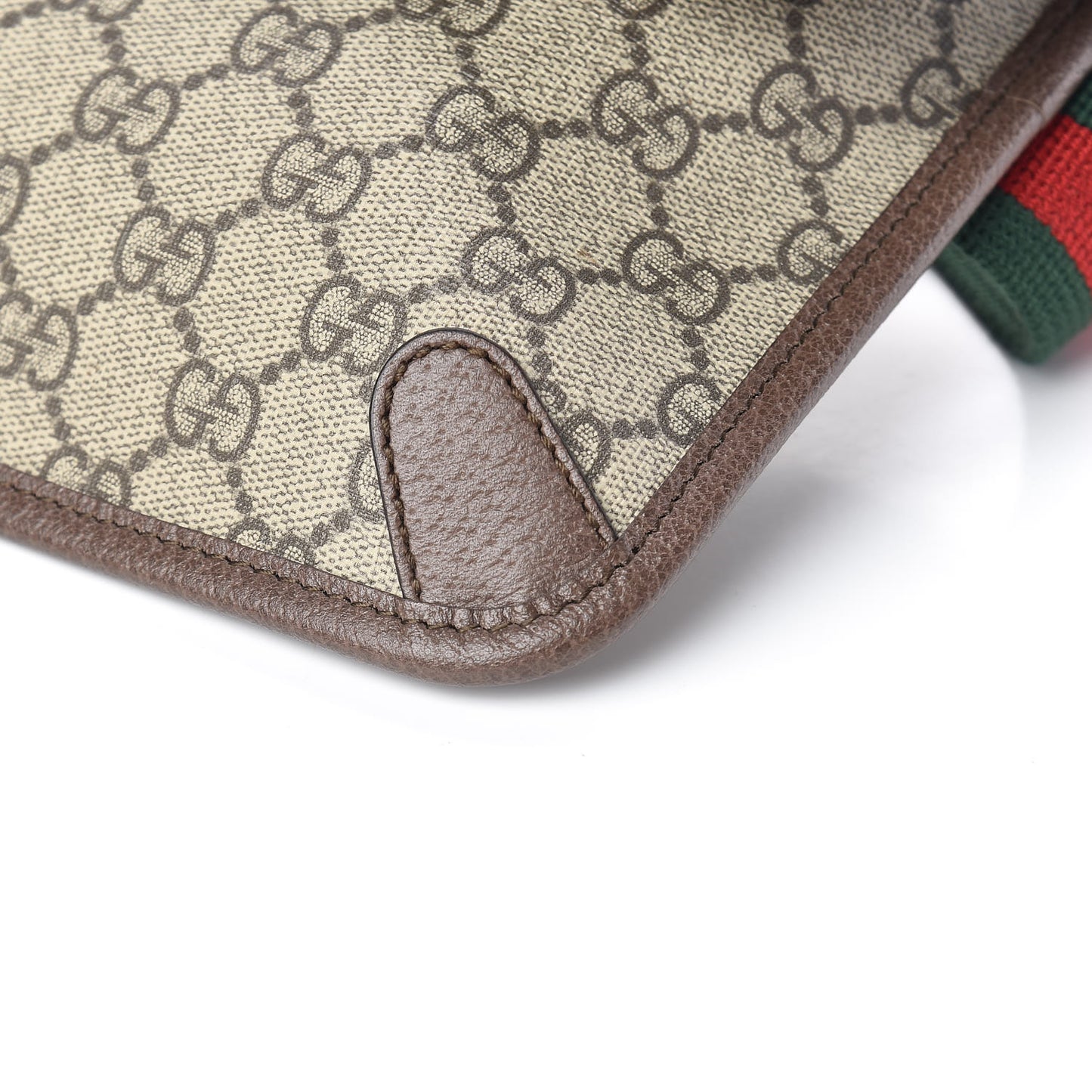 GG Supreme Monogram Neo Vintage Web Belt Bag Brown