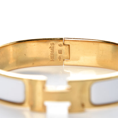 Hermes Enamel Narrow Clic Clac H Bracelet PM White 5 of 6