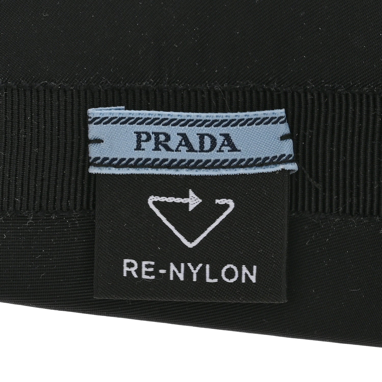 Prada Re-Nylon Metal Triangle Logo Headband Black 5 of 7