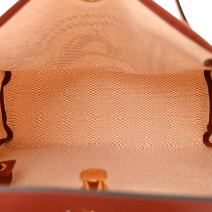 Hermes Vache Hunter Toile H Brides de Gala Herbag Zip Retourne 31 PM Cuivre Ecru Beige 6 of 13
