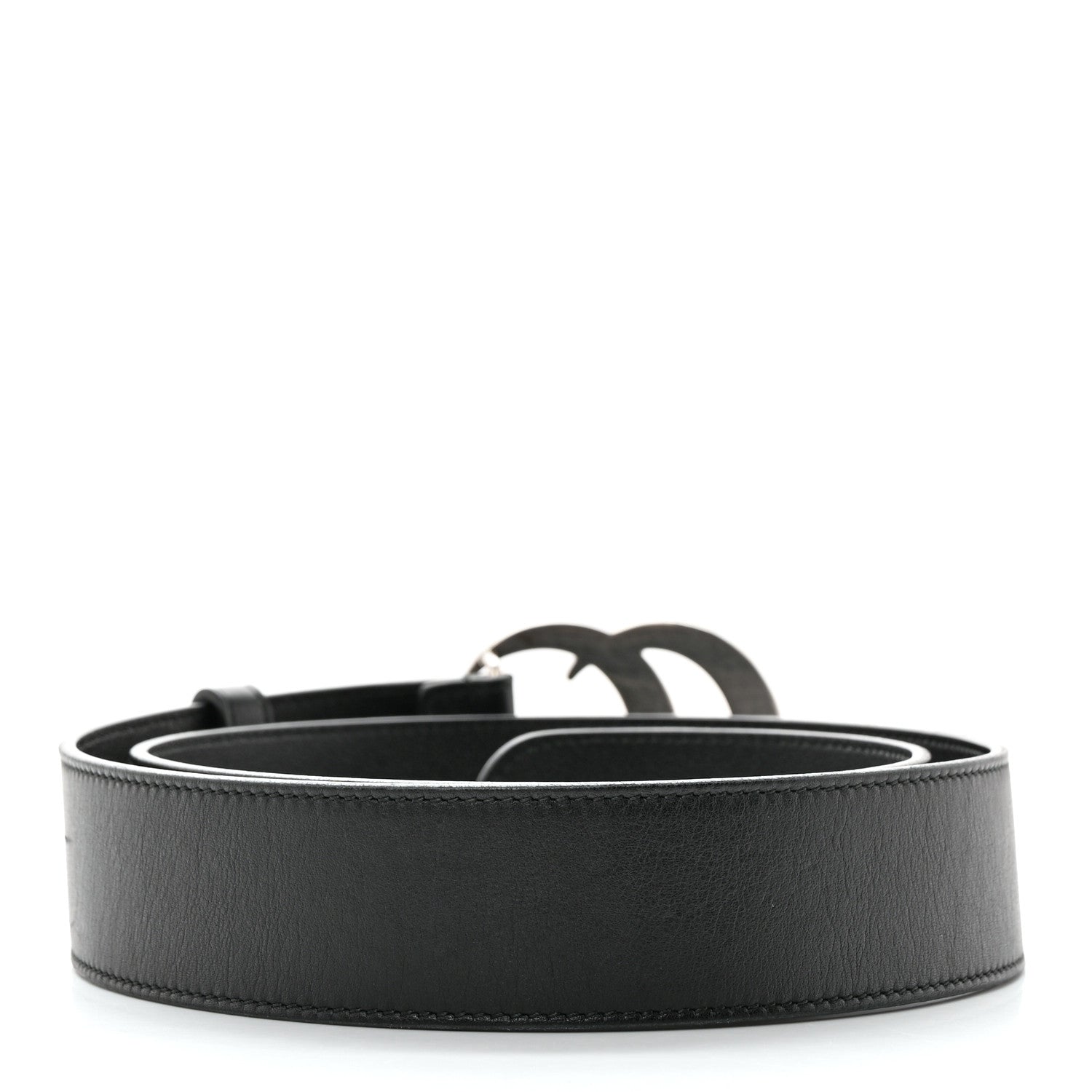 Gucci Moon Calfskin Nickel Double G 40mm Belt 85 34 Black 2 of 9