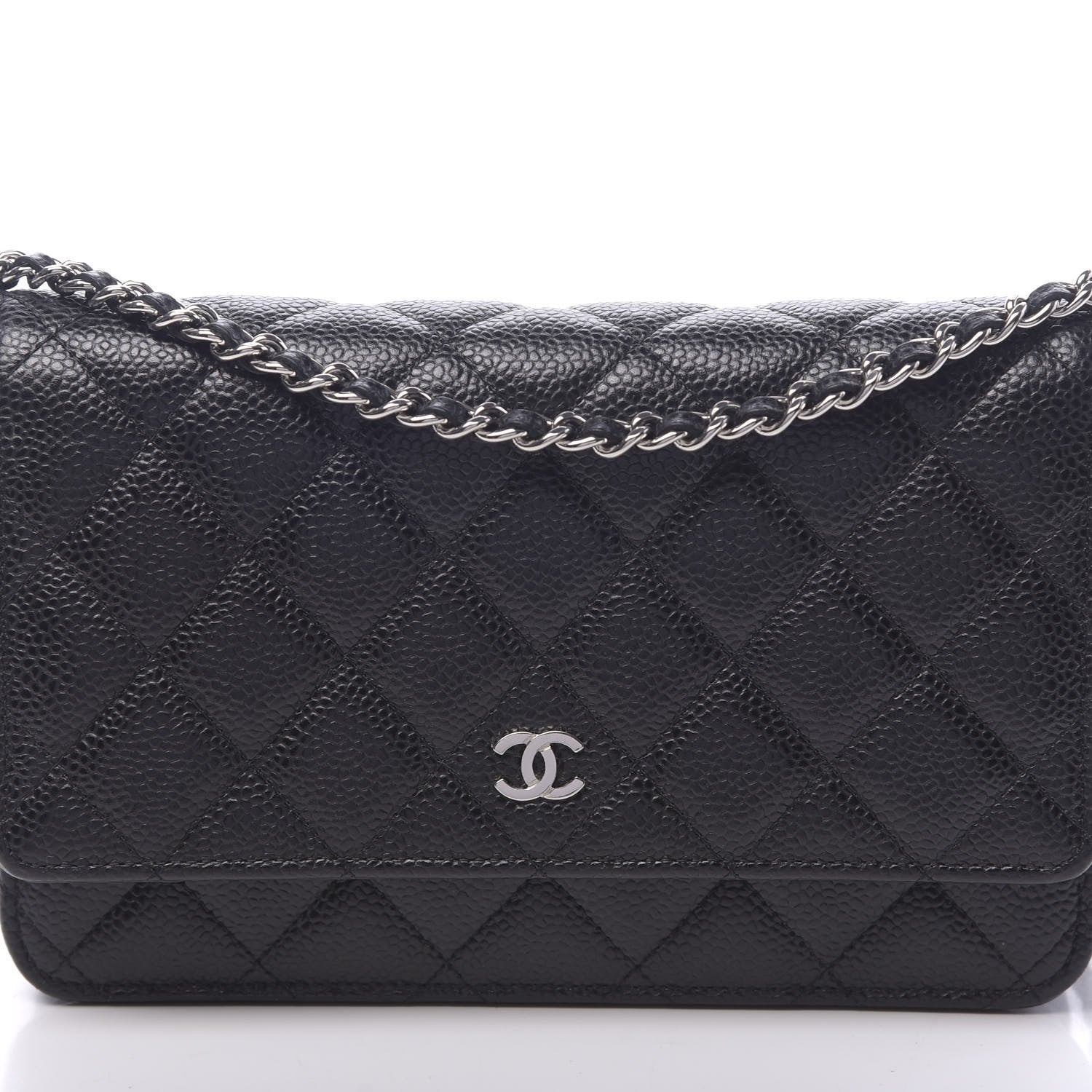 Chanel Caviar Quilted Wallet On Chain WOC Black 9 of 12
