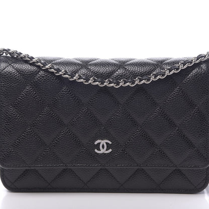 Chanel Caviar Quilted Wallet On Chain WOC Black 9 of 12