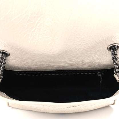 Saint Laurent Crinkled Calfskin Matelasse Monogram Niki Chain Wallet Crema Soft 4 of 5