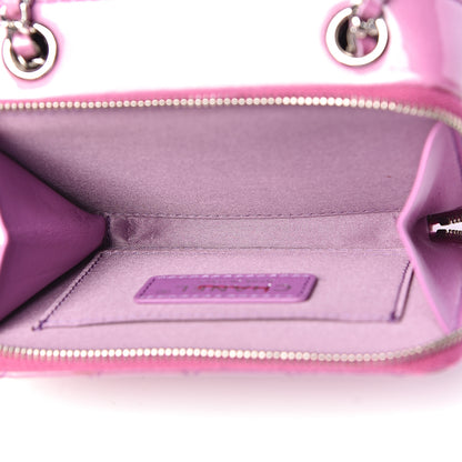 Chanel Patent Quilted Small Pocket Box Camera Case Purple 5 of 13