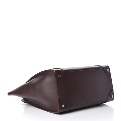 Celine Smooth Calfskin Small Luggage Burgundy 4 of 17