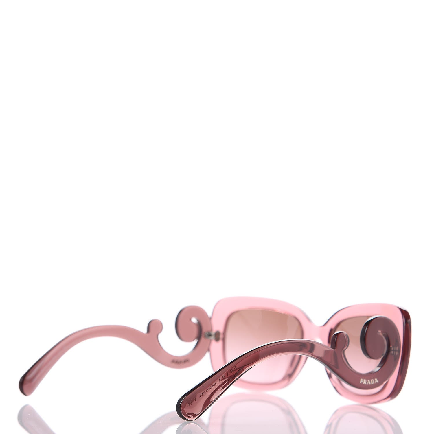 Prada Acetate Baroque Sunglasses SPR 27O Pink 4 of 7