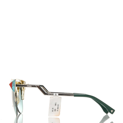 Fendi Iridia Sunglasses FF 0041/N/S Yellow Green 3 of 6